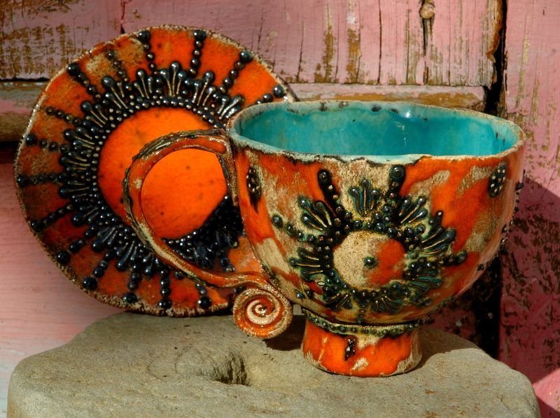 Текстура керамика посуда