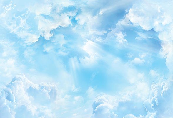 Небо облака фреска