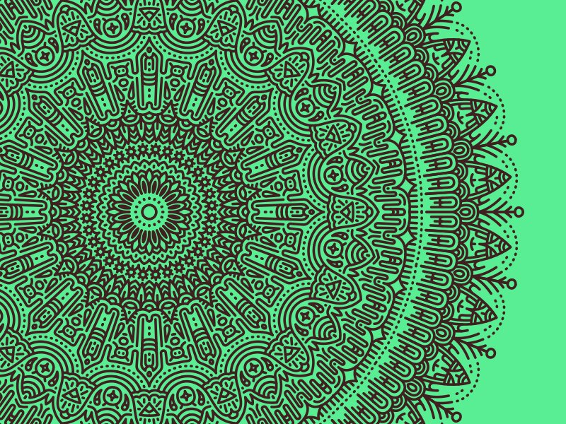 Мандала зеленая