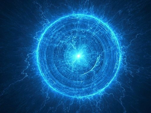 Синий энергетический шар