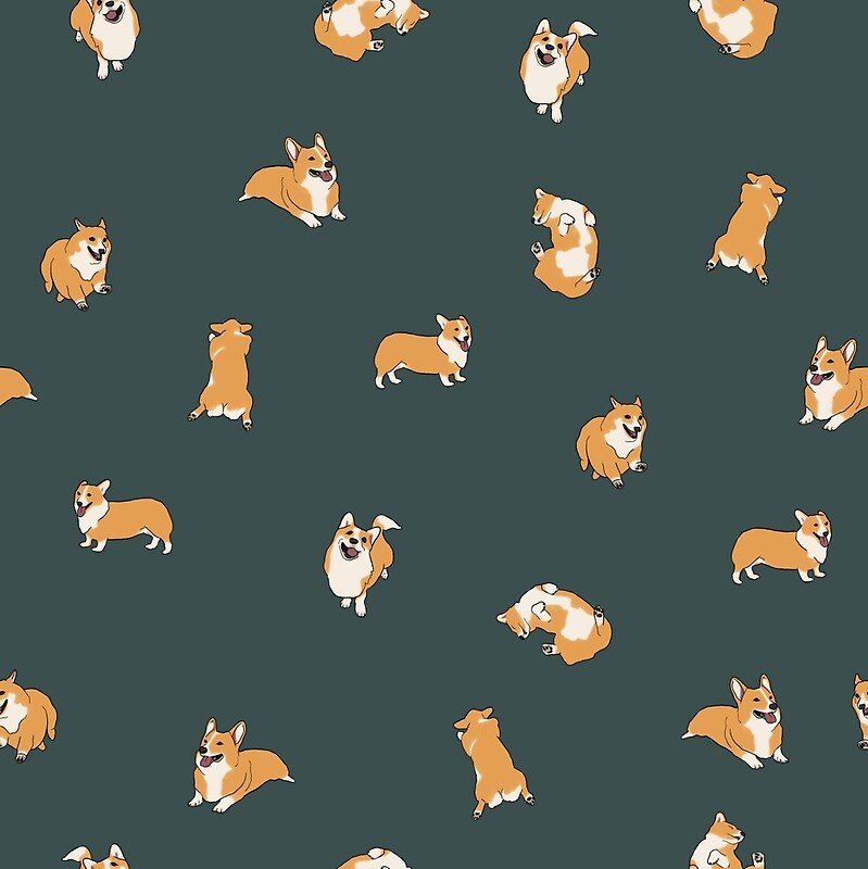 Принт корги