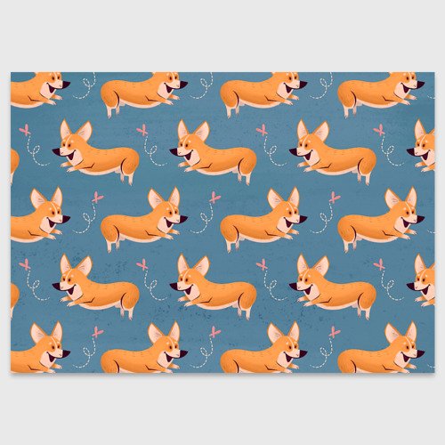 Принт вельш корги