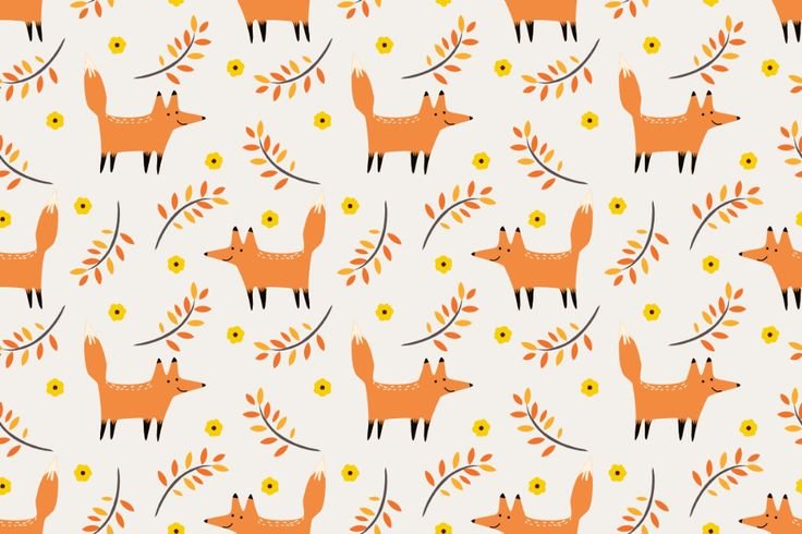 Принт с лисами