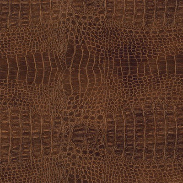 Кожзам крокодил коричневый