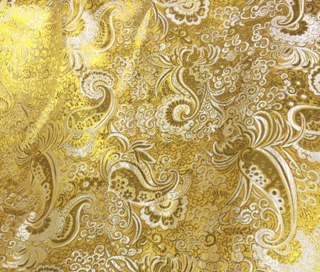 Парча жаккард Золотая