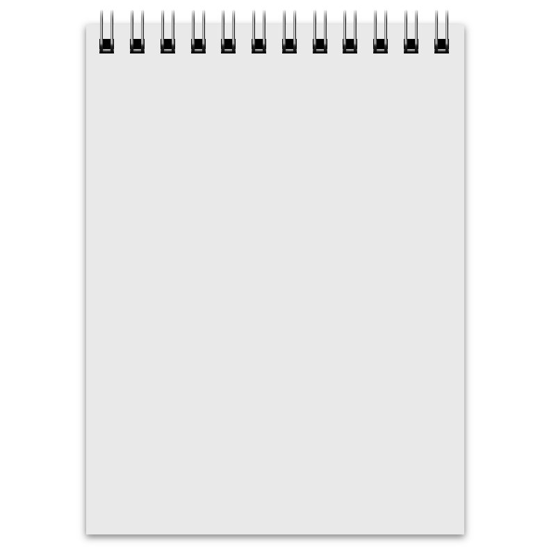 Макет блокнота на пружине