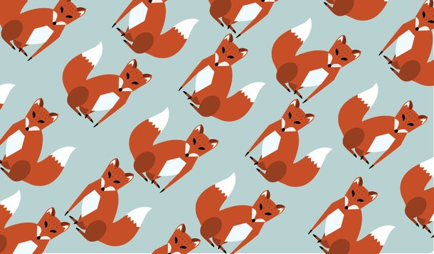 Паттерн с лисами