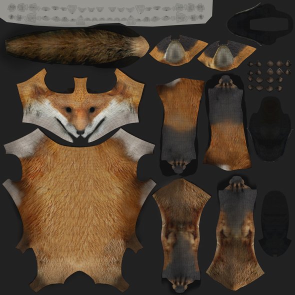 Шкура лисы текстура