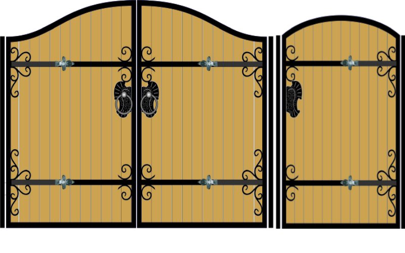 Ворота из металл. Листа pb01