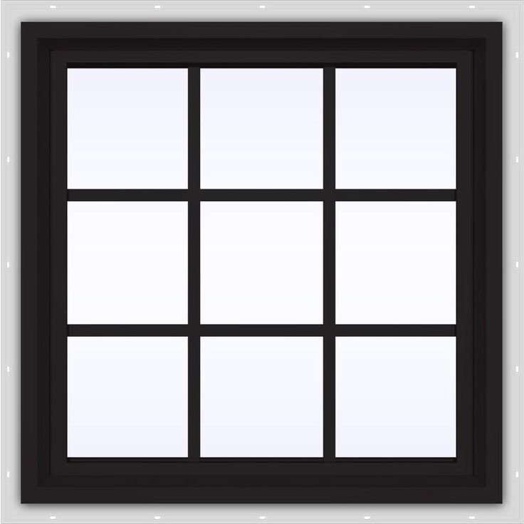 Черные оконные рамы