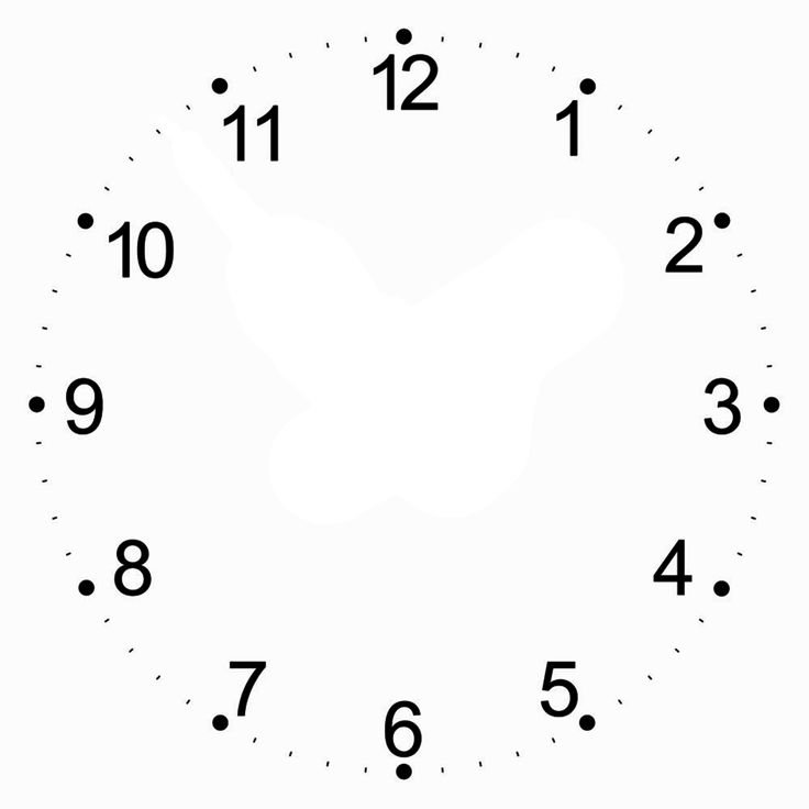 Циферблат часов без стрелок