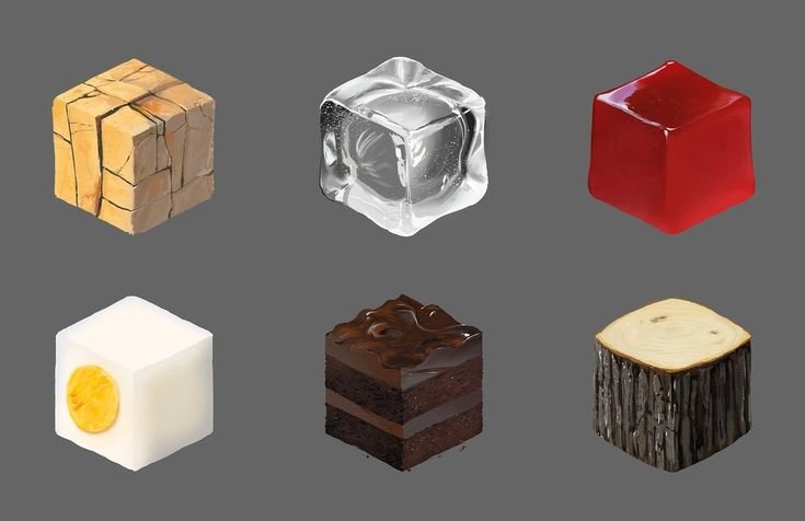 Текстурированные кубики