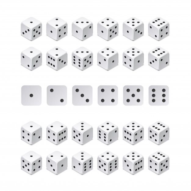 Игральный кубик со всех сторон