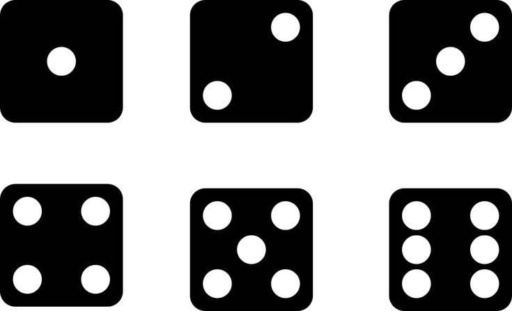 Игральный кубик со всех сторон