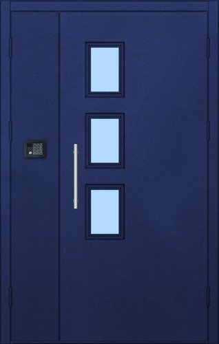 Подъездные двери со стеклом PDM-015