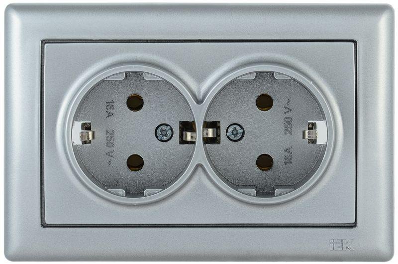 Розетка 2-м СП 16а с/з Powerman Classic