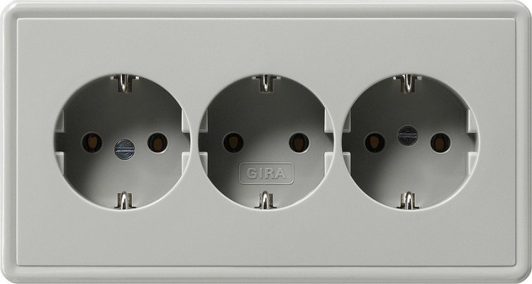 Розетка антрацит Legrand тройная