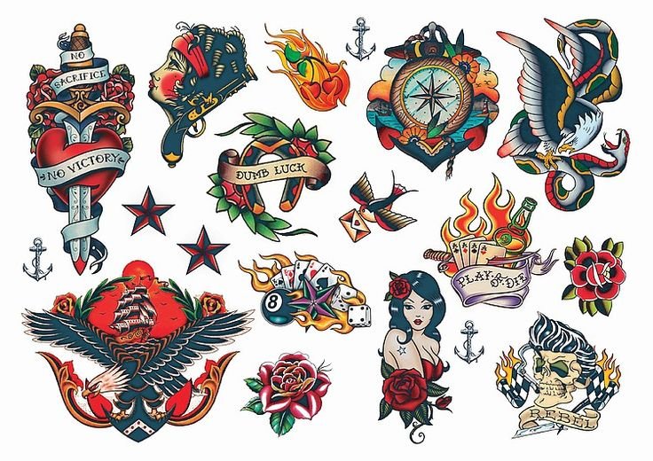 Олдскул тату