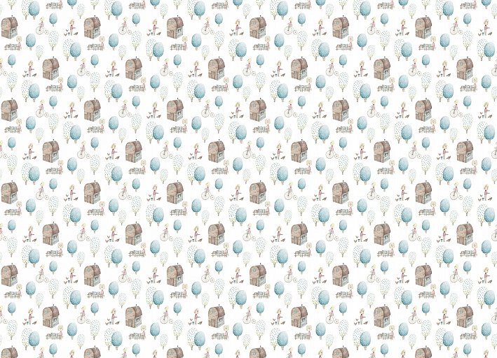 Обои для кукольного домика