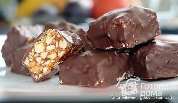 Конфеты грильяж в шоколаде