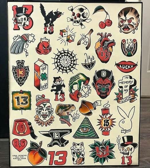 Тату в стиле традишнл