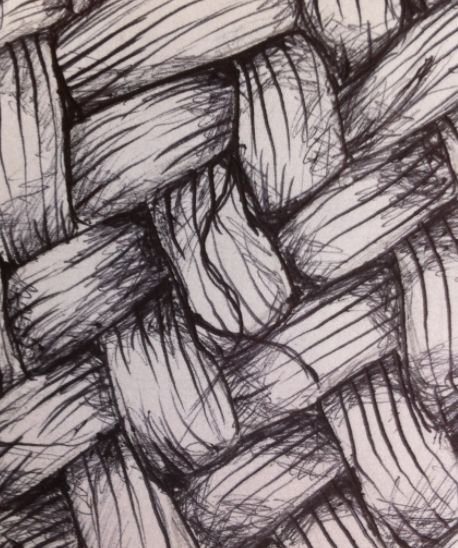 Фактура ткани карандашом