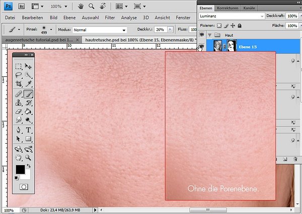 Выравнивает текстуру кожи