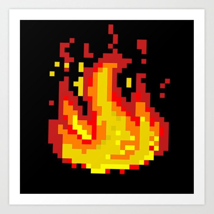 Пиксельный огонь