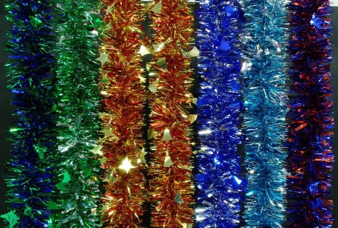 Мишура 2м 11см "снежные краски", микс