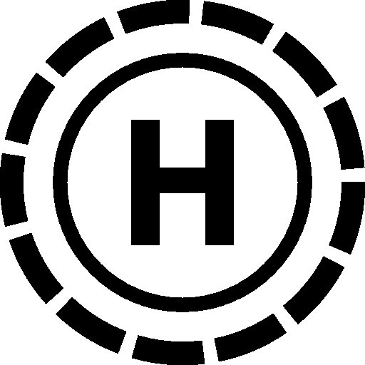 Знак вертолетной площадки