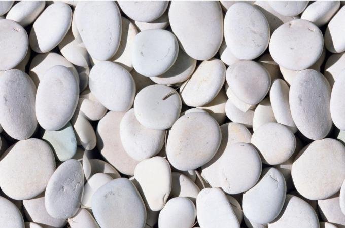 Галька белая декоративная