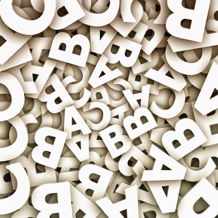 Буквы объемные разбросанные