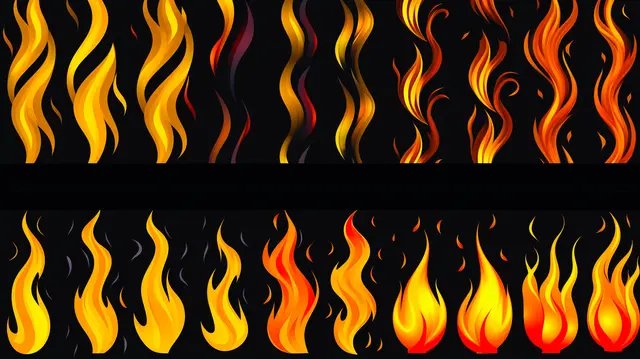 огня мультяшного