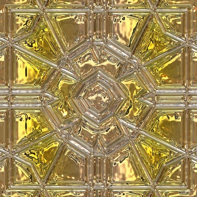 Желтое витражное стекло