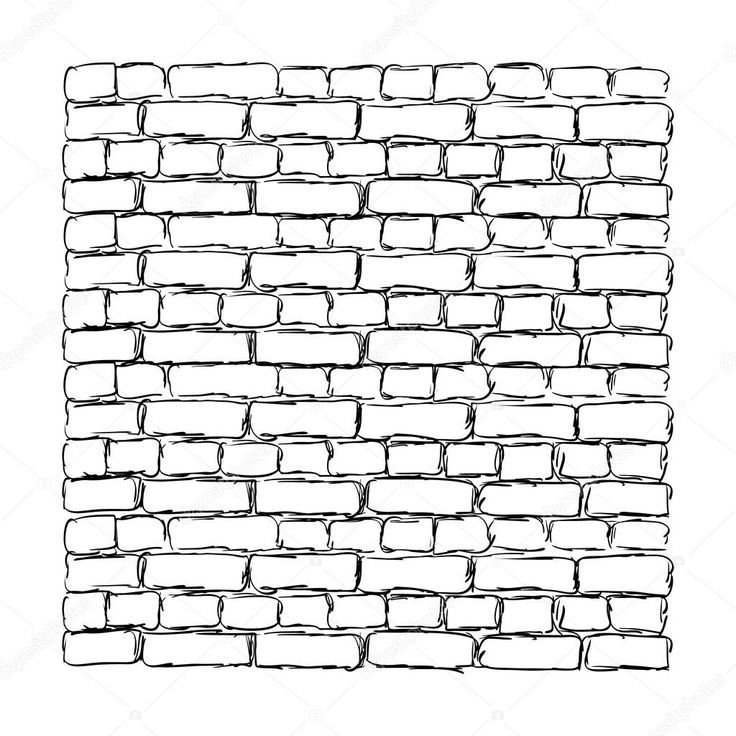 Фактура кирпича карандашом