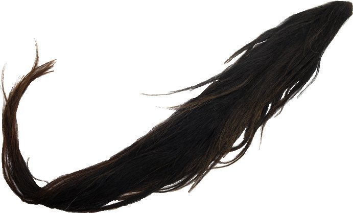 Пряди волос на прозрачном фоне