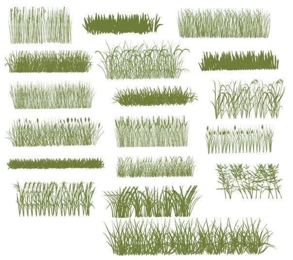 Текстурная кисть травы