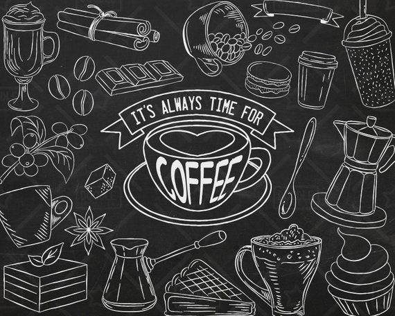 Паттерн кофейня вектор