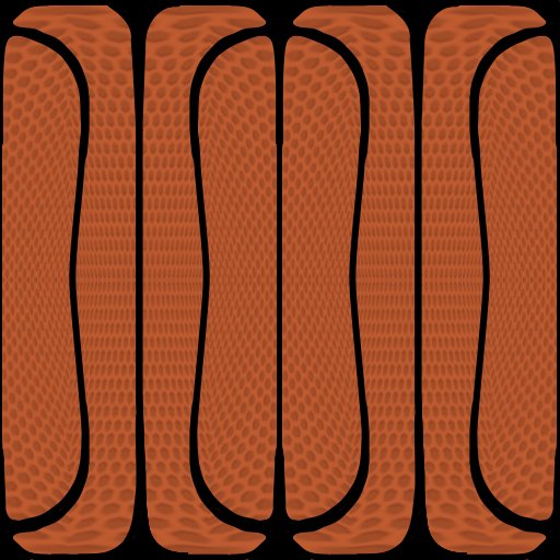 Развертка баскетбольного мяча