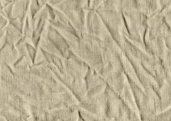 Мятая льняная ткань