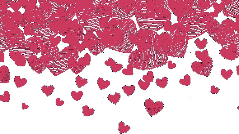 Сердечки на белом фоне