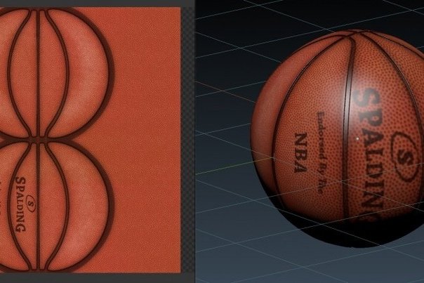 Развертка баскетбольного мяча