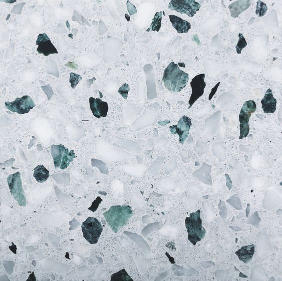 Плитка терраццо зеленая