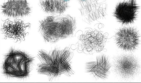 Кисти волос для иллюстратора