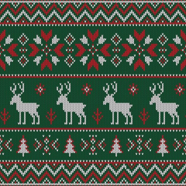 Узор новогоднего свитера