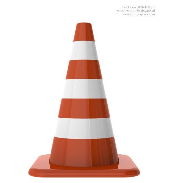 Дорожный знак конус