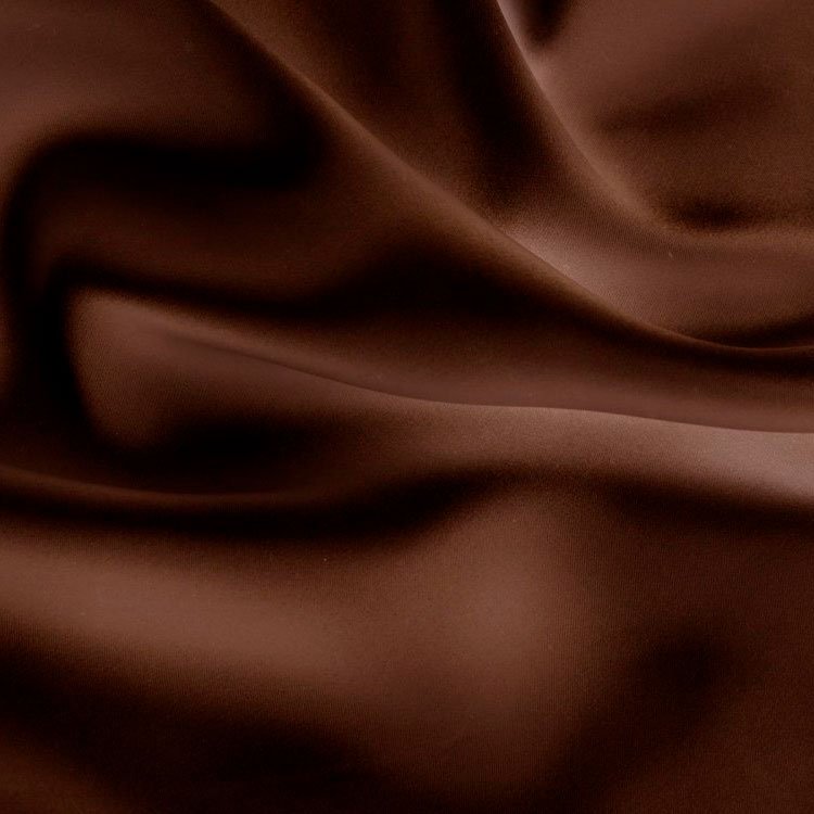 Ткань шелковая коричневая
