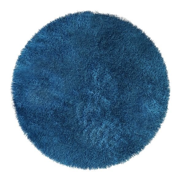 Синий круглый коврик