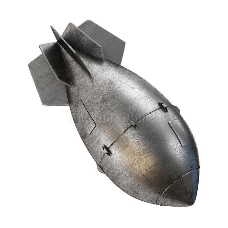 Ядерная бомба на белом фоне