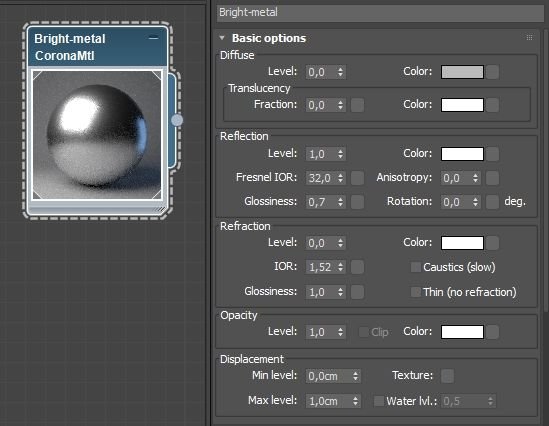 Алюминий 3ds Max v ray IOR